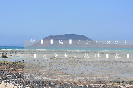 律師費的標(biāo)準(zhǔn)收費是多少(一般律師收費多少)