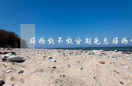 得物能不能分期免息(得物分期可以用吗)