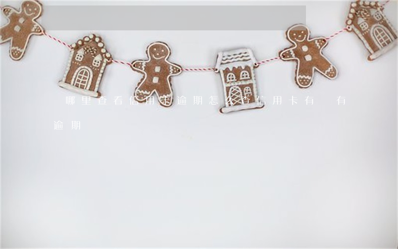 從哪里查看信用卡逾期(怎么查信用卡有沒有逾期)