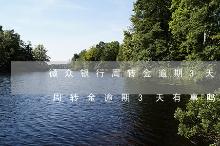 微众银行周转金逾期3天有事吗-微众银行周转金逾期3天有事吗怎么办