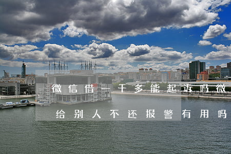 微信借一千多能起诉吗(微信借了一千多块钱给别人不还报警有用吗)