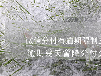 微信分付有逾期限制支付怎么解封(微信分付逾期幾天會降分付分)
