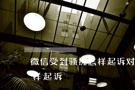 微信受到骚扰怎样起诉对方（微信受到骚扰怎样起诉）