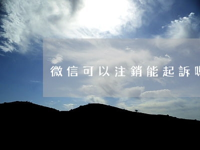 微信可以注銷能起訴嗎(微信號可以注銷)