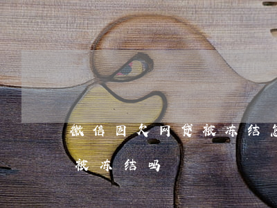微信因欠网贷被冻结怎么办(欠了网贷微信会被冻结吗)