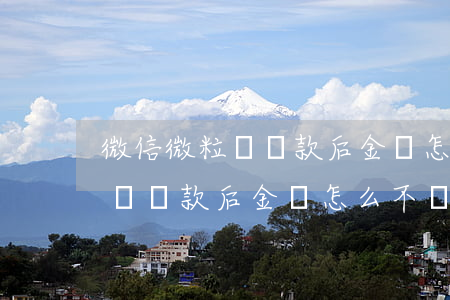 微信微粒貸還款后金額怎么不變-微信微粒貸還款后金額怎么不變了