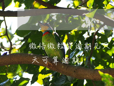 微信微粒贷逾期几天算逾期啊-微粒贷过一天可算逾期