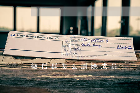 微信群怎么删除成员