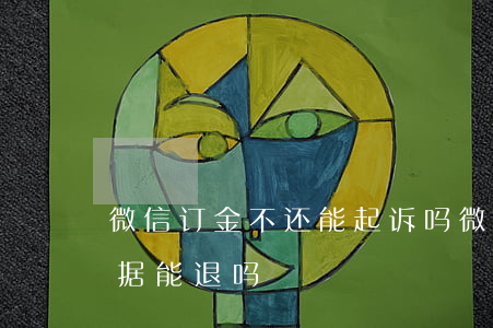 微信订金不还能起诉吗(微信给订金,到没开单据能退吗)