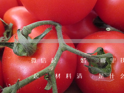 微信起訴離婚從哪里找到-微信小程序離婚起訴材料清單是什么