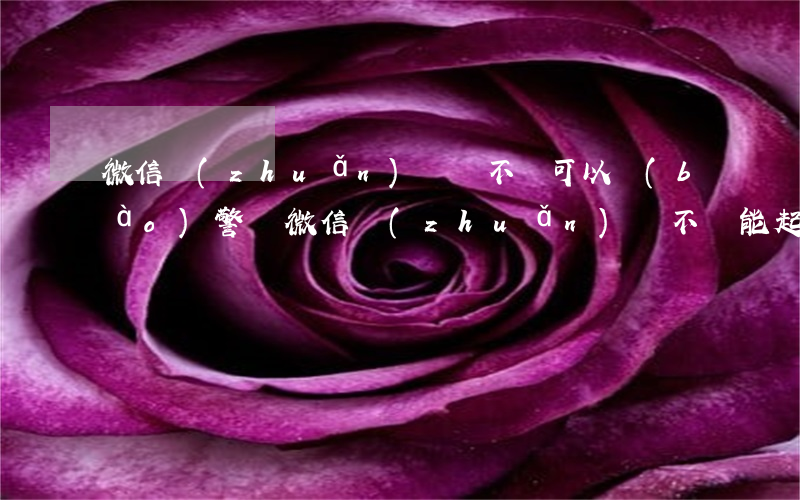 微信轉(zhuǎn)賬錢不還可以報(bào)警嗎（微信轉(zhuǎn)帳不還能起訴嗎）