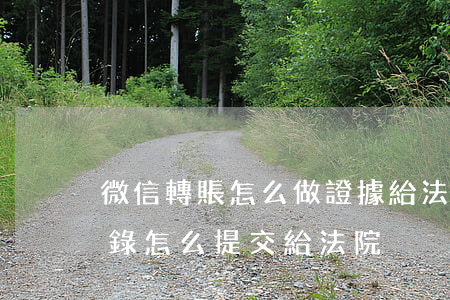 微信轉賬怎么做證據給法院提供(微信轉賬記錄怎么提交給法院)