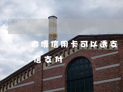 微博信用卡可以透支嗎(信用卡透支可以用微信支付嗎)