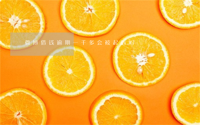 微博借钱逾期一千多会被起诉吗