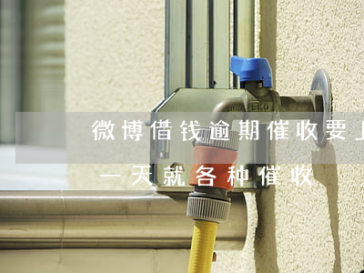 微博借钱逾期催收要上门(微博借钱垃圾逾期一天就各种催收)