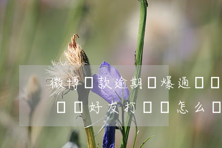 微博貸款逾期會爆通訊錄(微博貸款逾期給通訊錄好友打電話怎么辦)
