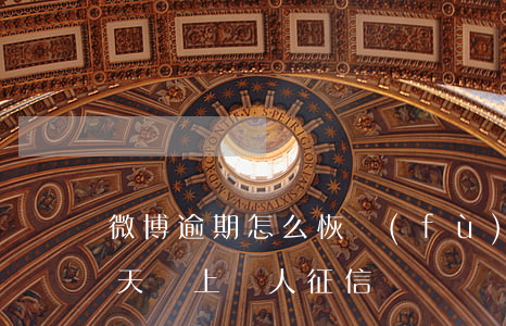 微博逾期怎么恢復(fù)征信(微博逾期幾天會上個人征信)