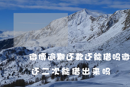 微博逾期还款还能借吗(微博借钱逾期后来已还 二次能借出来吗)