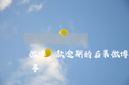 微博還款逾期的后果(微博還款還不了怎么回事)