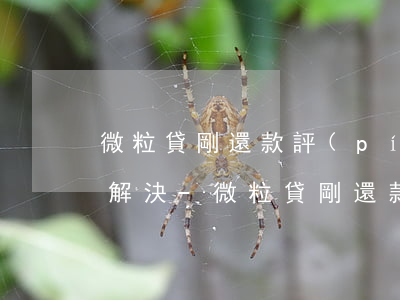微粒貸剛還款評(píng)估未通過怎么解決-微粒貸剛還款評(píng)估未通過怎么解決呢