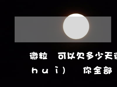 微粒貸可以欠多少天(微粒貸逾期多少天會(huì)讓你全部還清貸款)