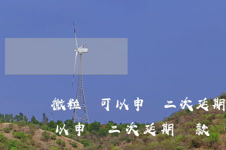 微粒貸可以申請二次延期還款嗎-微粒貸可以申請二次延期還款嗎