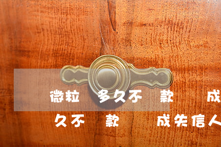 微粒貸多久不還款會變成失信人-微粒貸多久不還款會變成失信人員
