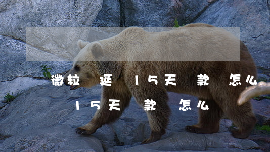微粒貸延遲15天還款會怎么樣-微粒貸延遲15天還款會怎么樣嗎