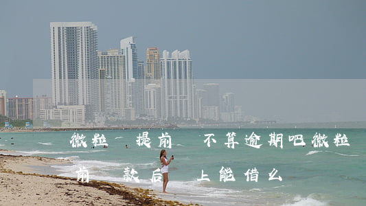 微粒貸提前還不算逾期吧(微粒貸有過逾期提前還款后馬上能借么)