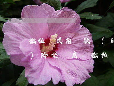 微粒貸提前還款會(huì)不會(huì)降低額度-微粒貸提前還款會(huì)不會(huì)降低額度呢