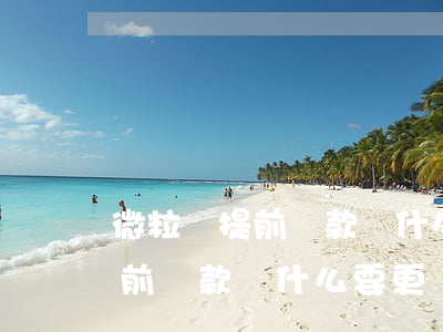 微粒貸提前還款為什么要we卡-微粒貸提前還款為什么要更換銀行卡