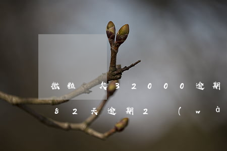 微粒貸欠32000逾期78天(微粒貸逾期82天逾期2萬(wàn))