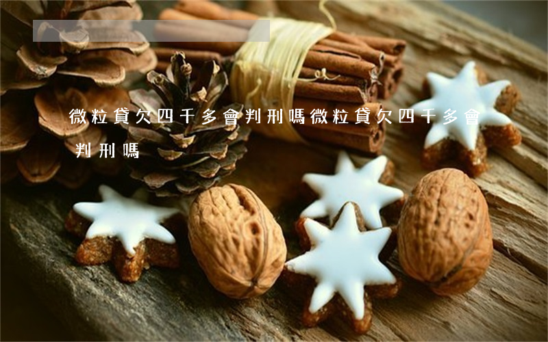 微粒貸欠四千多會判刑嗎(微粒貸欠四千多會判刑嗎)