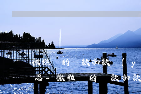 微粒貸的還款扣款驗(yàn)證是什么意思-微粒貸的還款扣款驗(yàn)證是什么意思啊