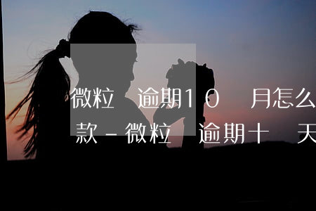 微粒貸逾期10個月怎么協(xié)商還款-微粒貸逾期十來天會怎么樣