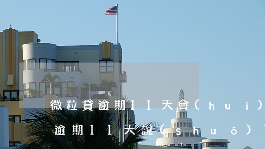 微粒貸逾期11天會(huì)怎樣(微粒貸逾期11天,說(shuō)下午兩點(diǎn)前沒(méi)處理就要全部還清)