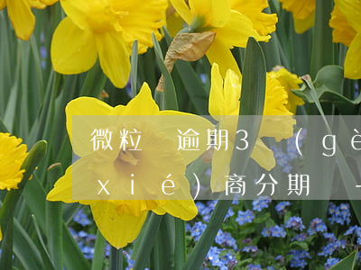 微粒貸逾期3個(gè)月沒還上可以協(xié)商分期嗎-微粒貸逾期三個(gè)月