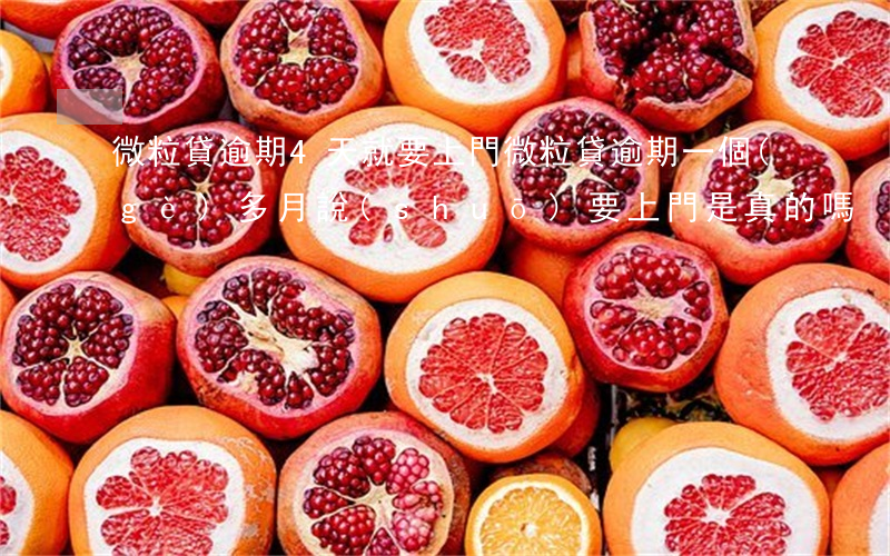 微粒貸逾期4天就要上門(微粒貸逾期一個(gè)多月說(shuō)要上門是真的嗎?)
