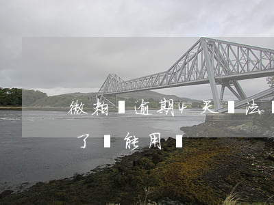 微粒貸逾期4天無法還款(微粒貸逾期四天還了還能用嗎)