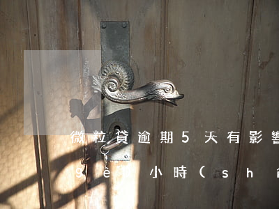 微粒貸逾期5天有影響嗎(微粒貸逾期幾個(gè)小時(shí)有沒(méi)有影響)