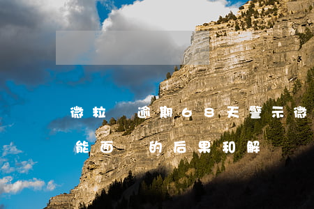 微粒貸逾期68天，警示：微粒貸逾期68天，可能面臨的后果和解決辦法