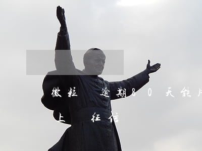 微粒貸逾期80天能用嗎(微粒貸逾期8天會上傳征信嗎)