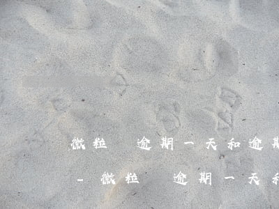 微粒貸逾期一天和逾期兩天的區(qū)別-微粒貸逾期一天和逾期兩天的區(qū)別是什么