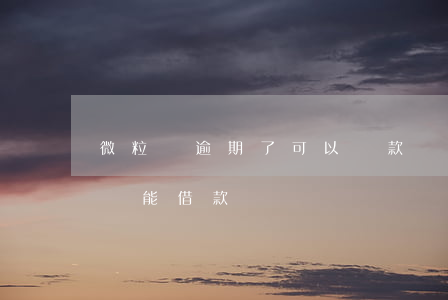 微粒貸逾期了可以還款嗎(微粒貸逾期還清后還能借款嗎)