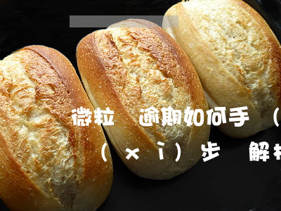 微粒貸逾期如何手動(dòng)還款？詳細(xì)步驟解析