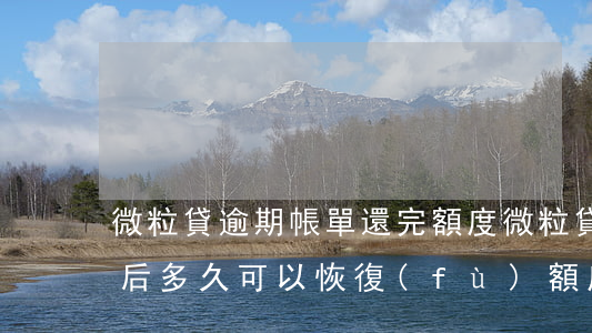 微粒貸逾期帳單還完額度(微粒貸逾期還清之后多久可以恢復(fù)額度)