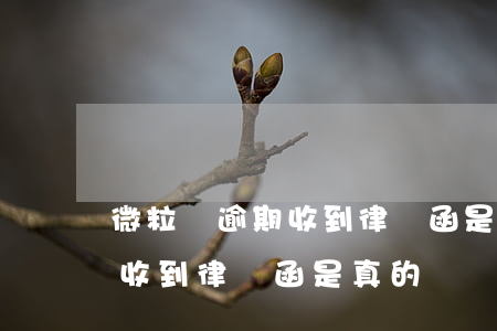 微粒貸逾期收到律師函是真的嗎 微粒貸逾期收到律師函是真的嗎