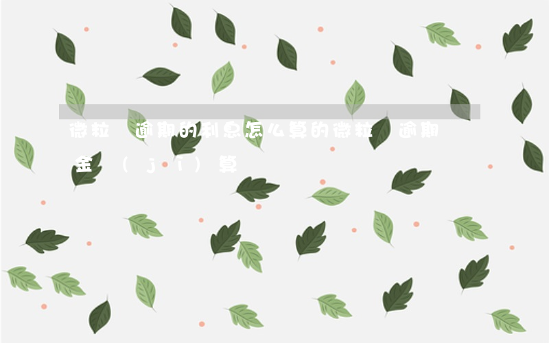 微粒貸逾期的利息怎么算的(微粒貸逾期違約金計(jì)算)