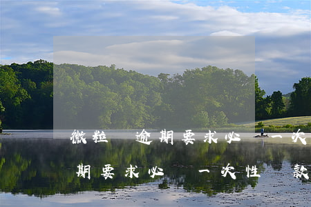 微粒貸逾期要求必須一次性還款-微粒貸逾期要求必須一次性還款嗎