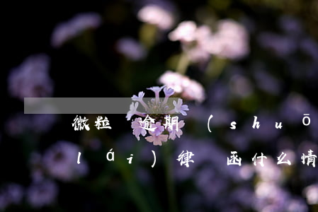 微粒貸逾期說(shuō)發(fā)來(lái)律師函什么情況-微粒貸逾期說(shuō)發(fā)來(lái)律師函什么情況啊
